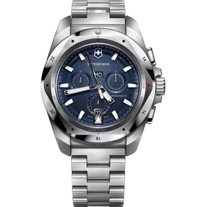 Victorinox Chronograph 241985 Blue Dial Silver Stainless Steel Unisex Watch