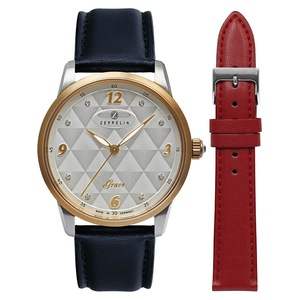 Zeppelin 73491N_SET Silver Dial Blue Leather Womens Watch