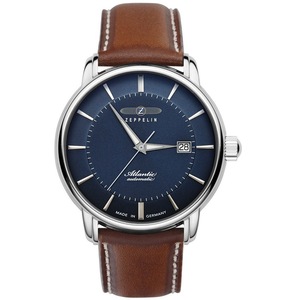 Zeppelin 84523 Blue Dial Brown Leather Unisex Watch