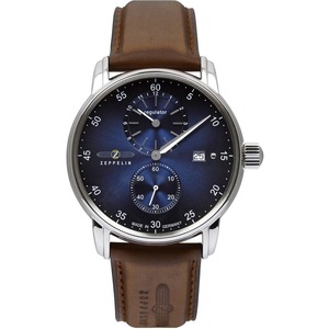 Zeppelin 86223 Blue Dial Brown Leather Unisex Watch