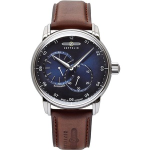 Zeppelin 86623 Blue Dial Brown Leather Unisex Watch