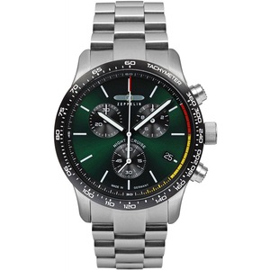 Zeppelin Chronograph 7288M4 Green Dial Silver Stainless Steel Unisex Watch