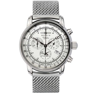 Zeppelin Chronograph 7680M1 Silver Stainless Steel Unisex Watch