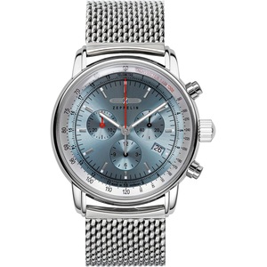 Zeppelin Chronograph 8886M3 Blue Dial Silver Stainless Steel Unisex Watch