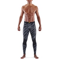 Skins Compression Series 3 Mens Long Tights Activewear/Gym/Training Black Geo