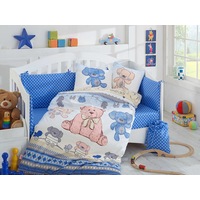 4 Piece Cuddly Cot Set Blue