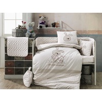 4 Piece Elina cot set Beige