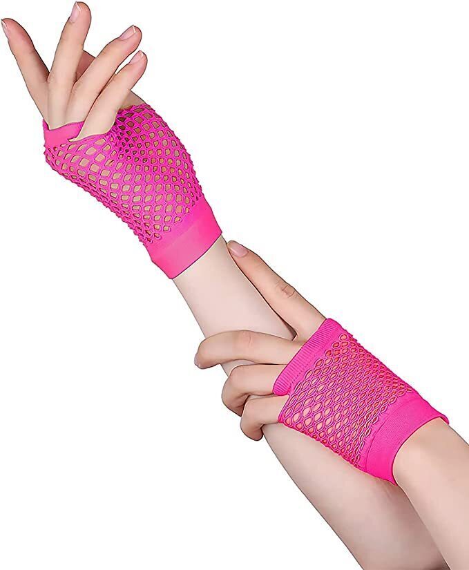 Amscan Fingerlose Netzhandschuhe – Blaue Party-Accessoires Für Konzerte, Festivals & Kostüme