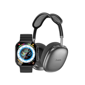 Hoco Smart Watch With Calling Feature (Y23 Ultra) + Bluetooth Headset (W55 PLUS) (Bundle Deal)