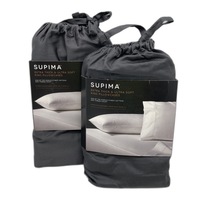 Supima Extra Thick and Ultra Soft Set of 2 Charcoal King Pillows NEW