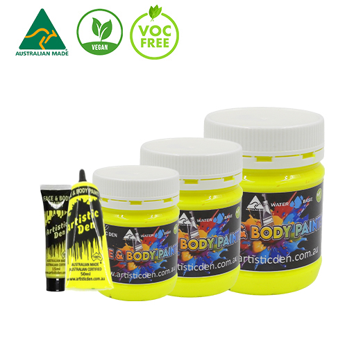 Buy Face And Body Paints - UV Glow Neon Colors Yellow - MyDeal Australia