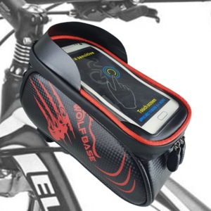 Waterproof Bike Front Bag Cycling Bicycle Phone Holder Pannier Pouch Tube Frame