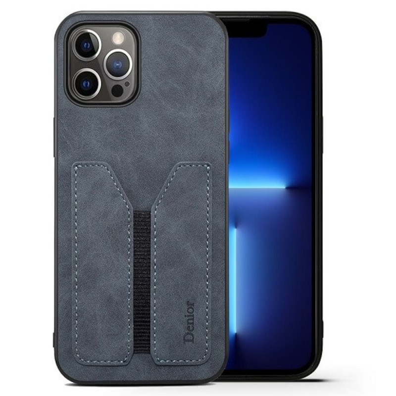 Denior Cover Per IPhone XR In Pelle Scamosciata E PC Rigido – Custodia Posteriore Ultra Sottile Anticaduta, Colore Blu - 4