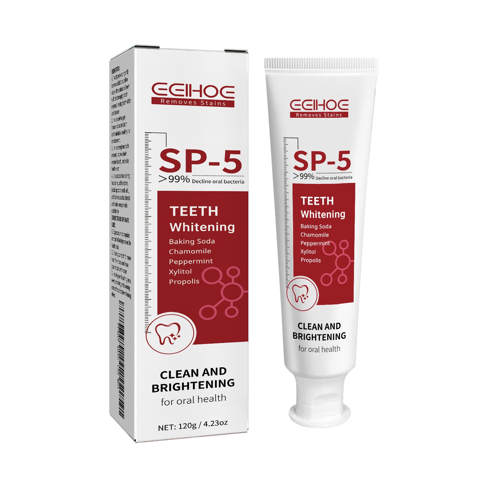 Buy EELHOE Teeth Whitening Toothpaste, Remove Stains Yellow Teeth Fresh ...