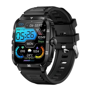 Waterproof Smartwatch for Men Android iOS Phones Smart Watch Fitness Tracker 1.96 Inch Blood Pressure Heart Rate Sport Pedometer Sleep Digital Step Activity Monitor