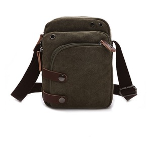 Women Small Canvas Crossbody Bag Cell Phone Travel Shoulder Bag-Green