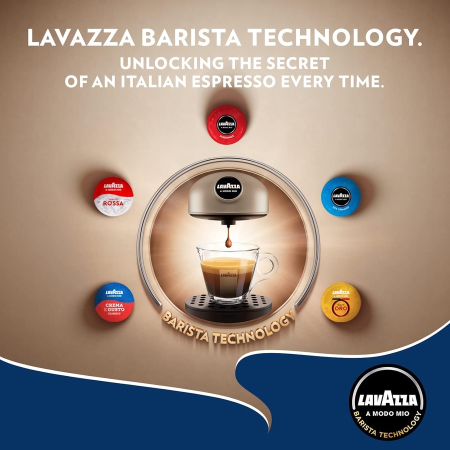 Lavazza, A Modo Mio Jolie & Milk EVO Coffee Machine, with Integrated Milk Frother and Removable Grid, White