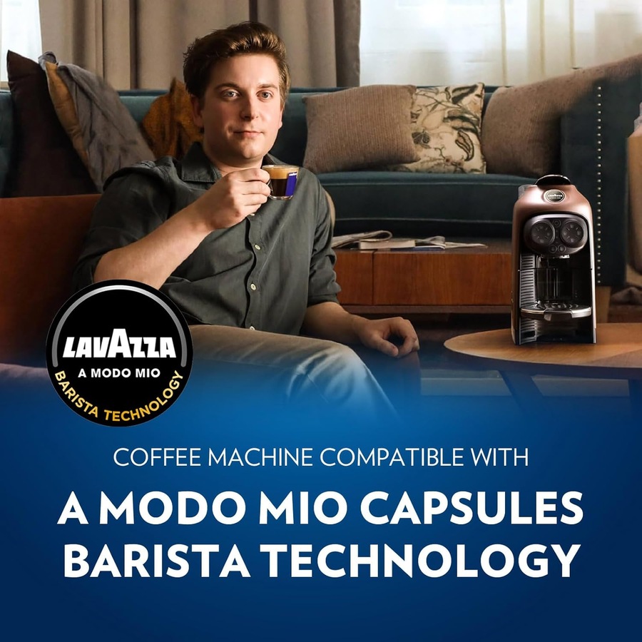 Lavazza, A Modo Mio Jolie & Milk EVO Coffee Machine, with Integrated Milk Frother and Removable Grid, White