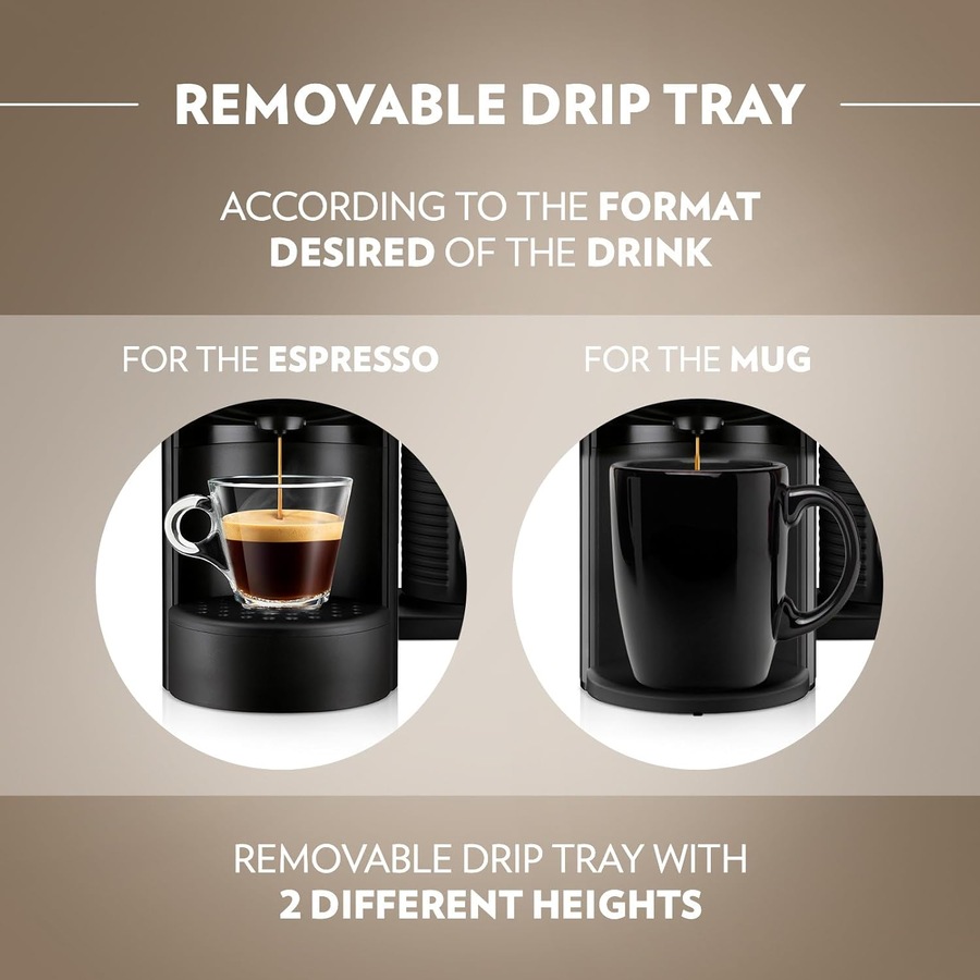 Lavazza, A Modo Mio Jolie & Milk EVO Coffee Machine, with Integrated Milk Frother and Removable Grid, White