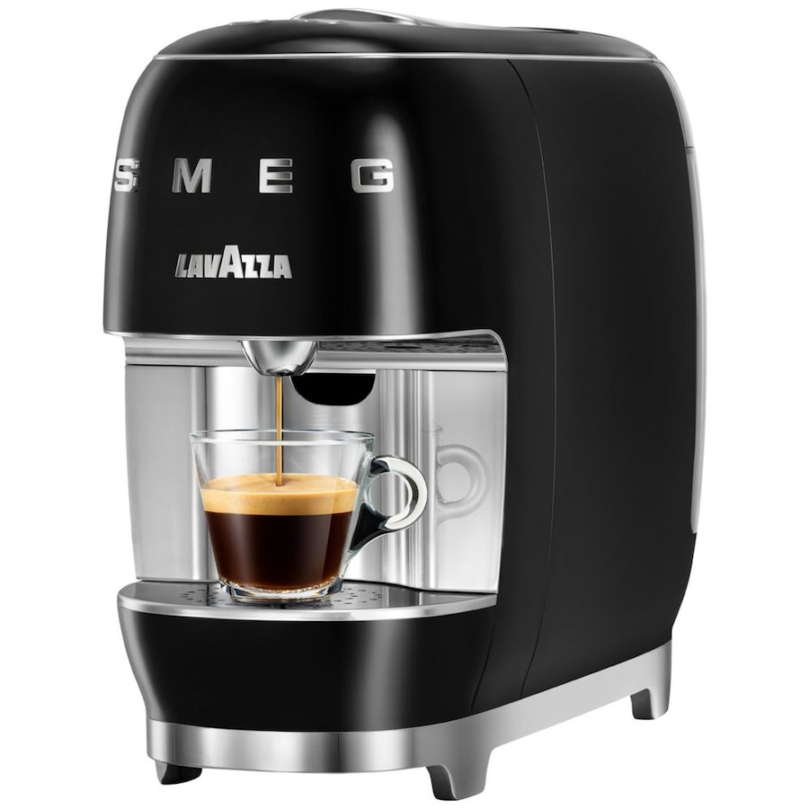 Lavazza, A Modo Mio Smeg Capsule Coffee Machine, Retro Italian Design, Black