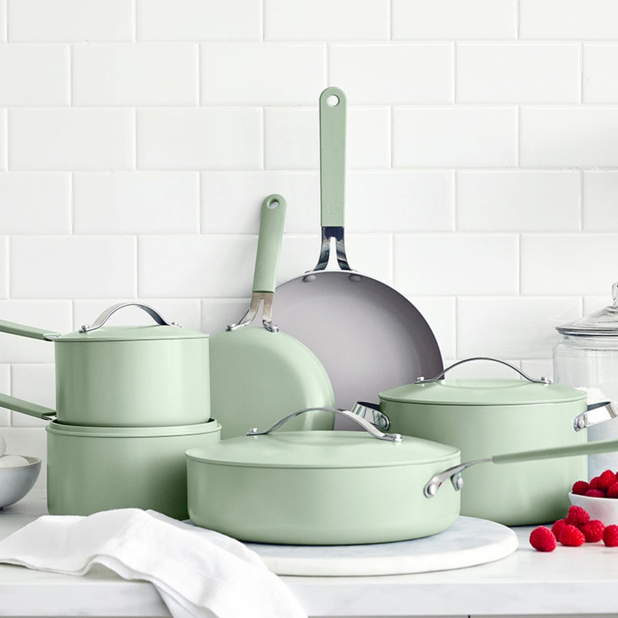 GreenLife Dream 10 Piece Cookware Set Sage Green