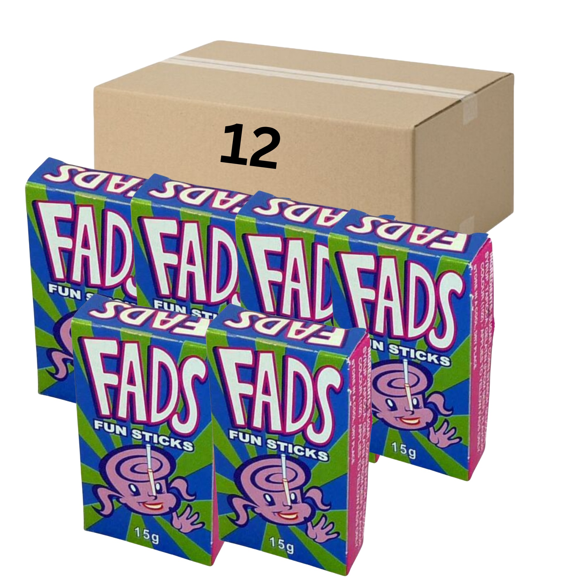 Buy Fad Fun Sticks 15g x 12 Packs - MyDeal Australia