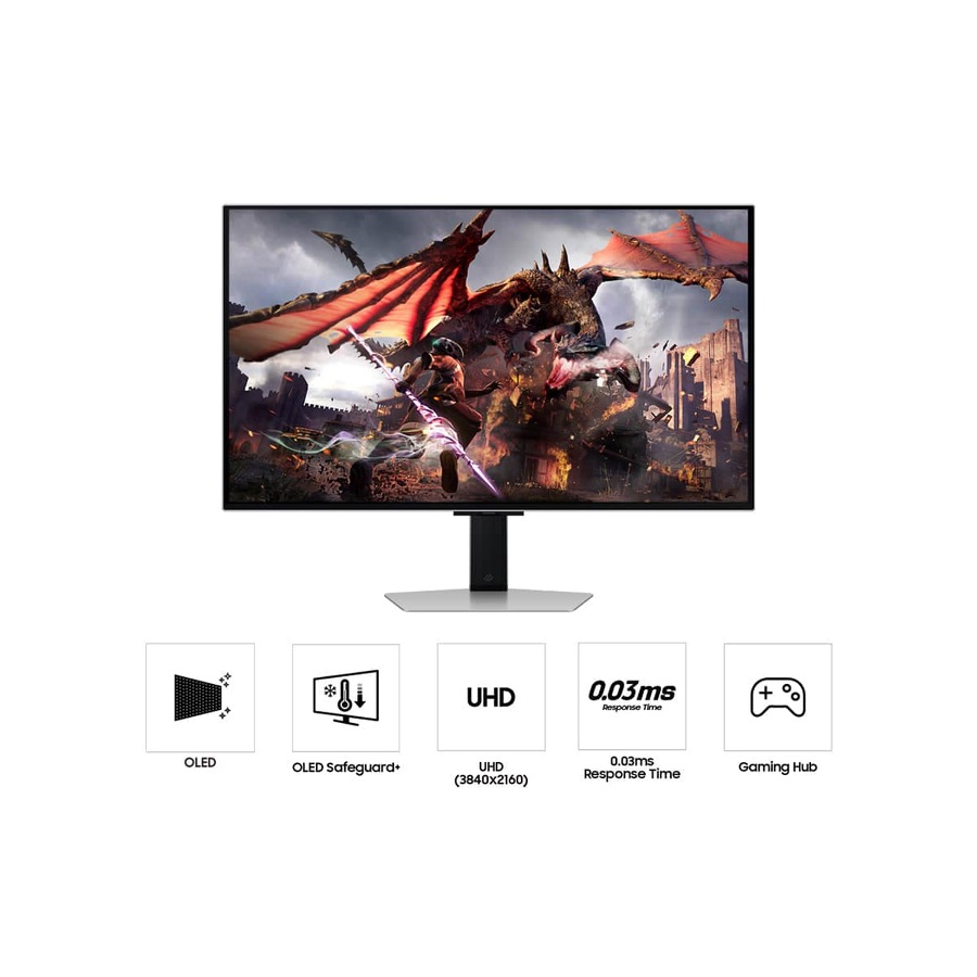 Samsung 32" Odyssey OLED G8 UHD Gaming Monitor (Silver 32")