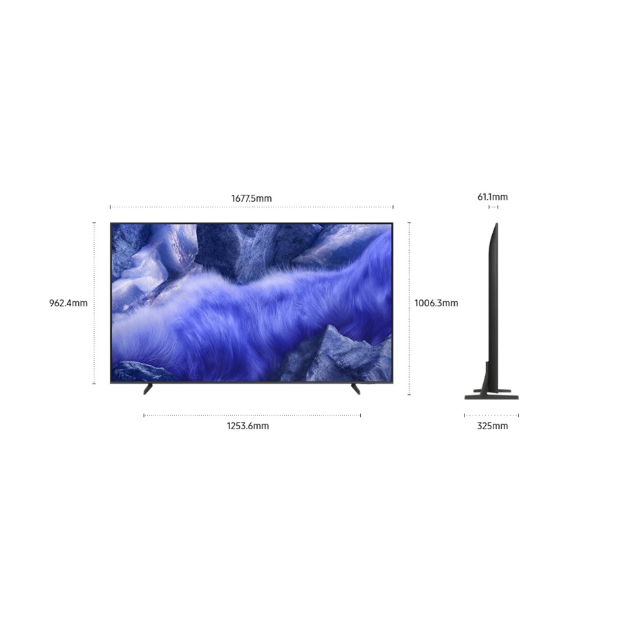 Samsung 75" QLED QEF1 4K Vision AI Smart TV (New) (75", Titanium Gray)