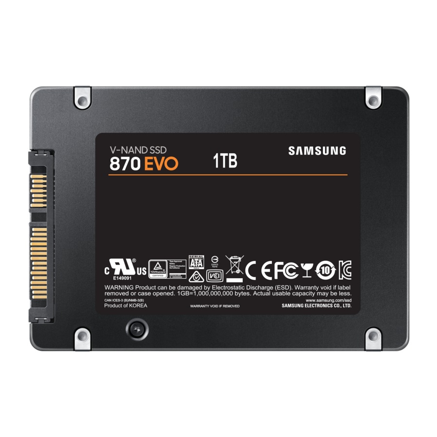 Samsung 870 EVO SATA III 2.5 inch SSD 1TB (Black 1 TB)