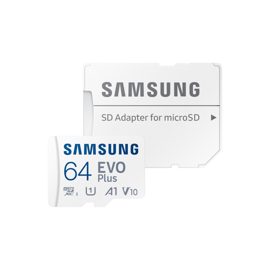 Samsung EVO Plus microSD Card (2024) (White 64 GB)