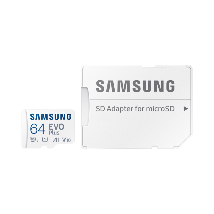 Samsung EVO Plus microSD Card (2024) (White 64 GB)