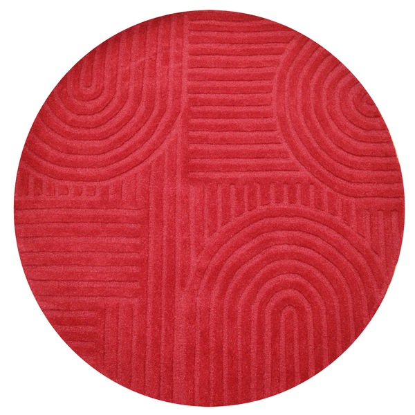 Buy Contemporary Handwoven Wool Rug-Unity 6230-Red - MyDeal Australia