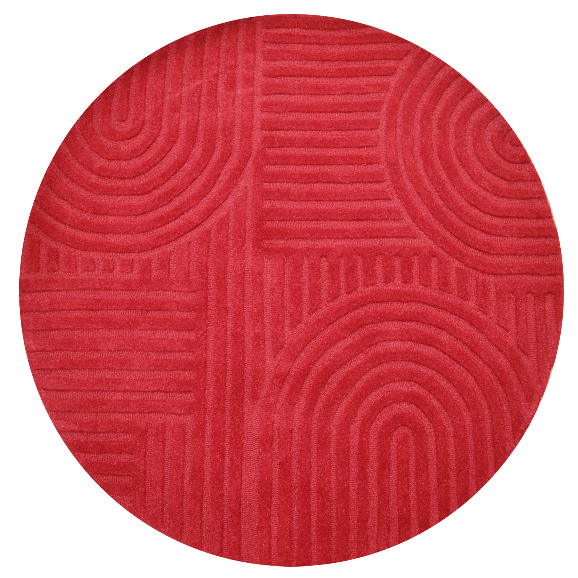 Buy Contemporary Handwoven Wool Rug-Unity 6230-Red - MyDeal Australia