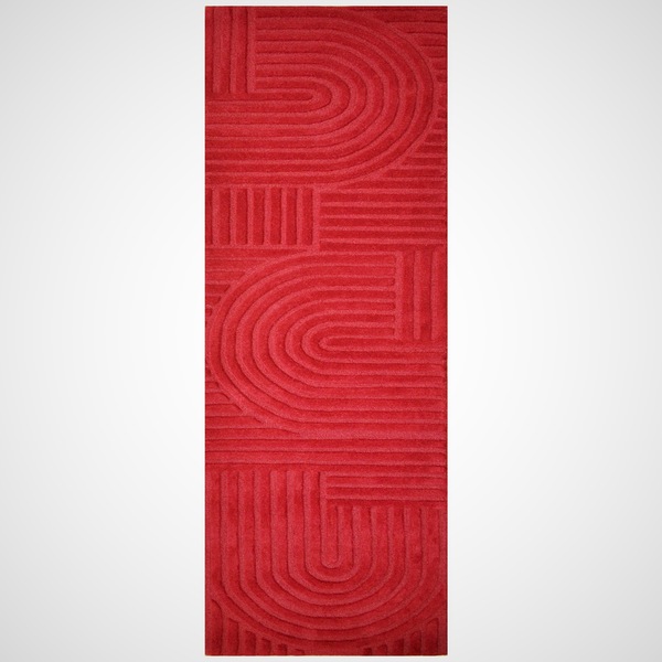 Buy Contemporary Handwoven Wool Rug-Unity 6230-Red - MyDeal Australia