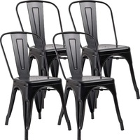 Cafe Chair Metal Cafe Chair Set of 4 PCs