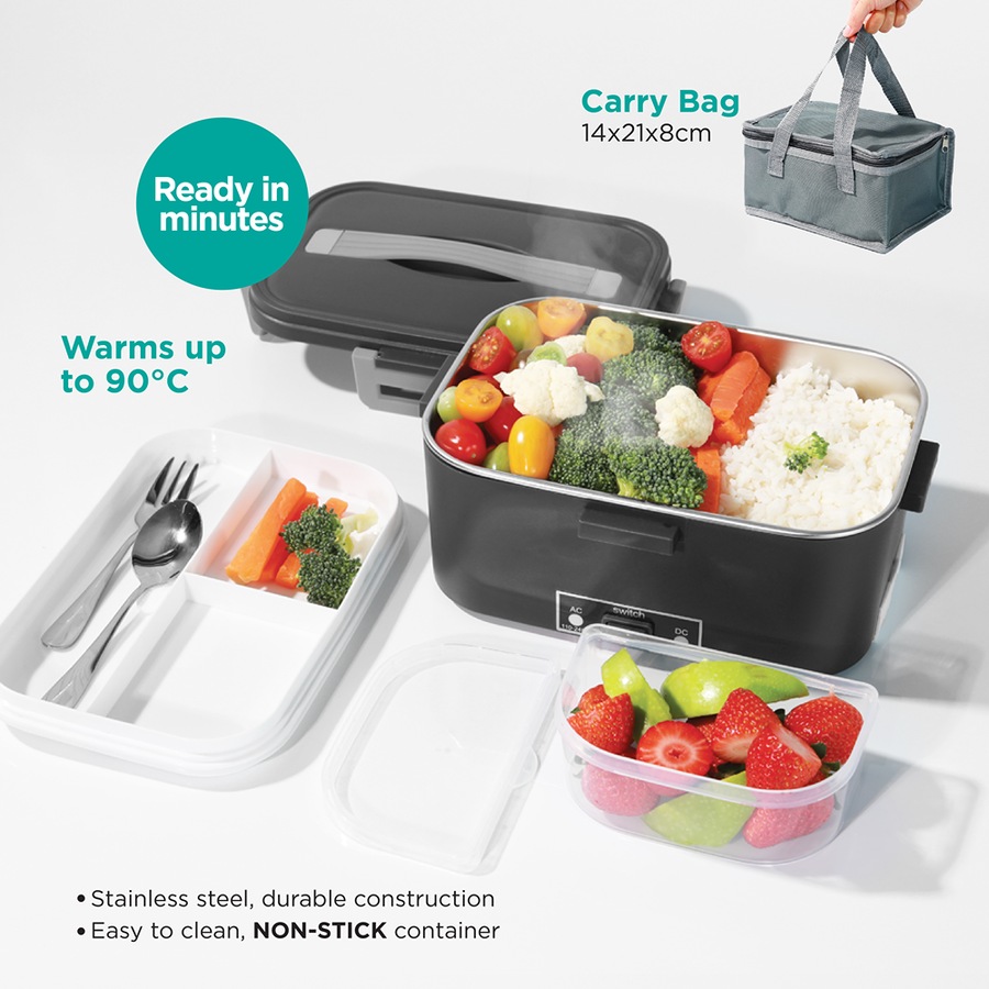 Nifty Good Heated Portable Food Warmer Lunch Box 1.8L