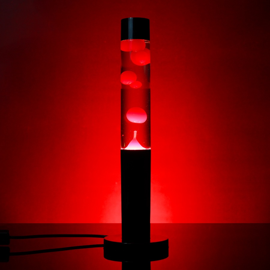 Watt's On 45cm Column Lava Lamp - Red