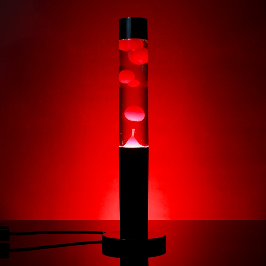 Watt's On 45cm Column Lava Lamp - Red