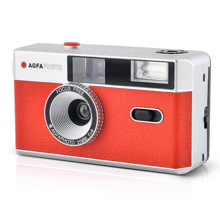 Agfa Photo 35mm Photo Camera** w/Flash - Red/Silver