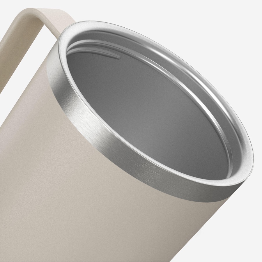 Quechua 0.5 L Stainless Steel Mug 900, For Camping, Hiking/Trekking Beige
