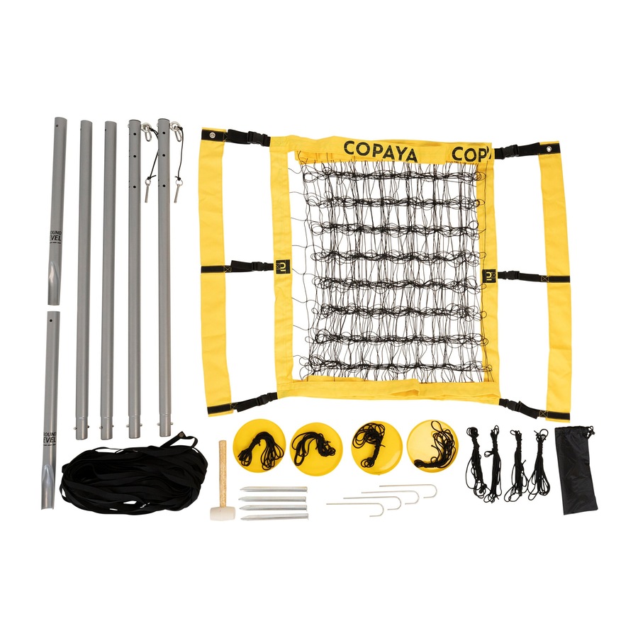 Kipsta Beach Volley Ball Set Official Dimensions Bv900 Yellow
