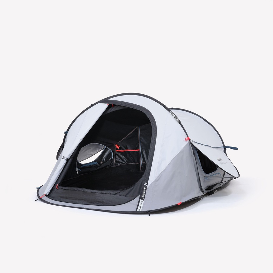 Quechua Camping Tent 2 Seconds 2 Person Fresh&Black