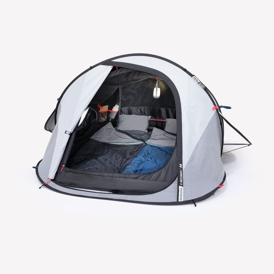 Quechua Camping Tent 2 Seconds 2 Person Fresh&Black
