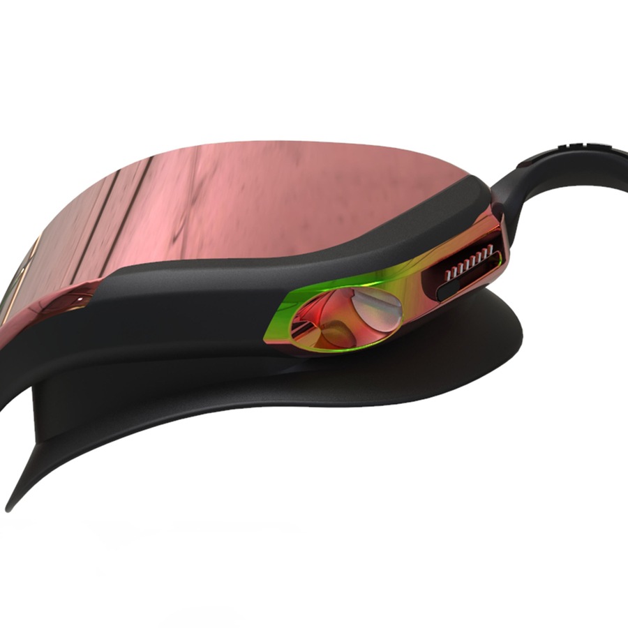 Decathlon Swimming Goggles One Size Fits All Bfast Black Mirror Orange Fire