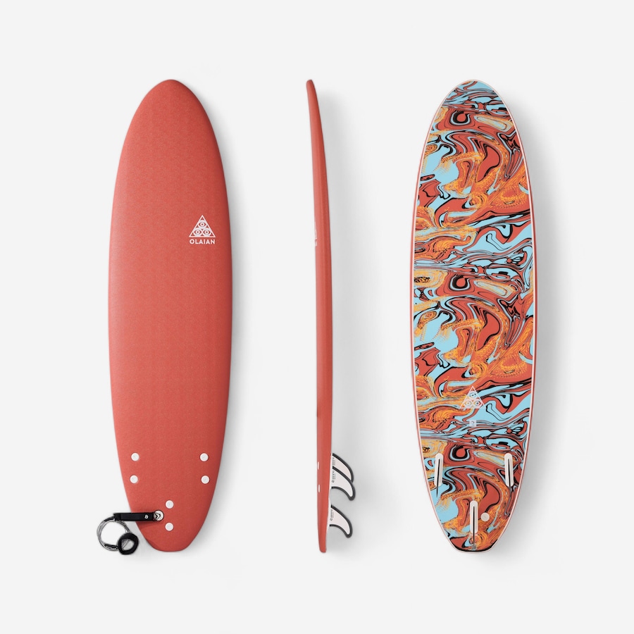 Decathlon Foam Surfboard 7' 500 Orange