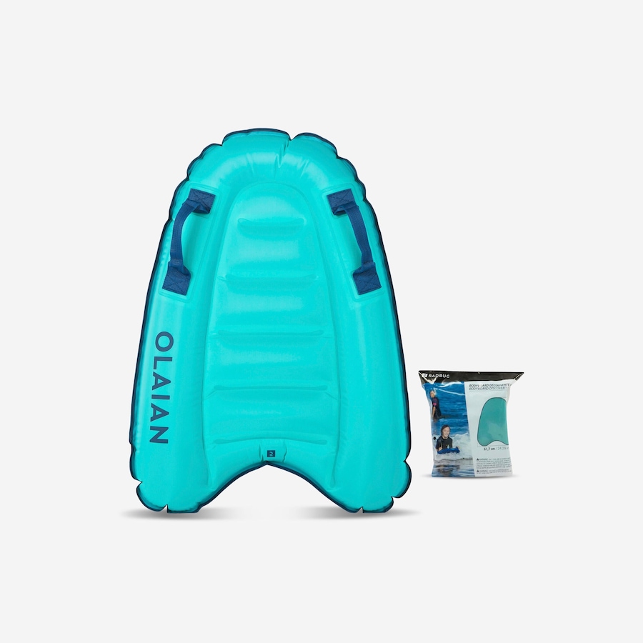 Decathlon Kid’S Inflatable Bodyboard Discovery 4 Years Old 8 Years Old (15 25 Kg) Blue