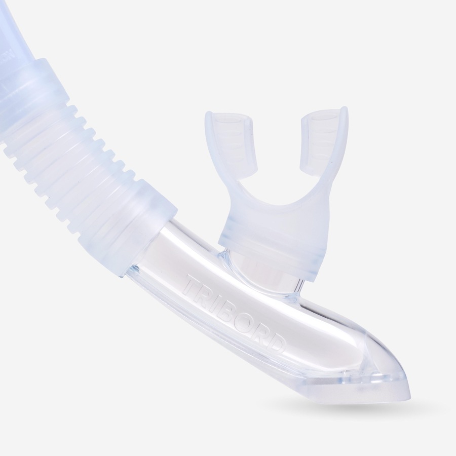 Decathlon Kids’ Snorkelling Comfort Anti Fog Mask Dry Top Snorkel Set, 100 White