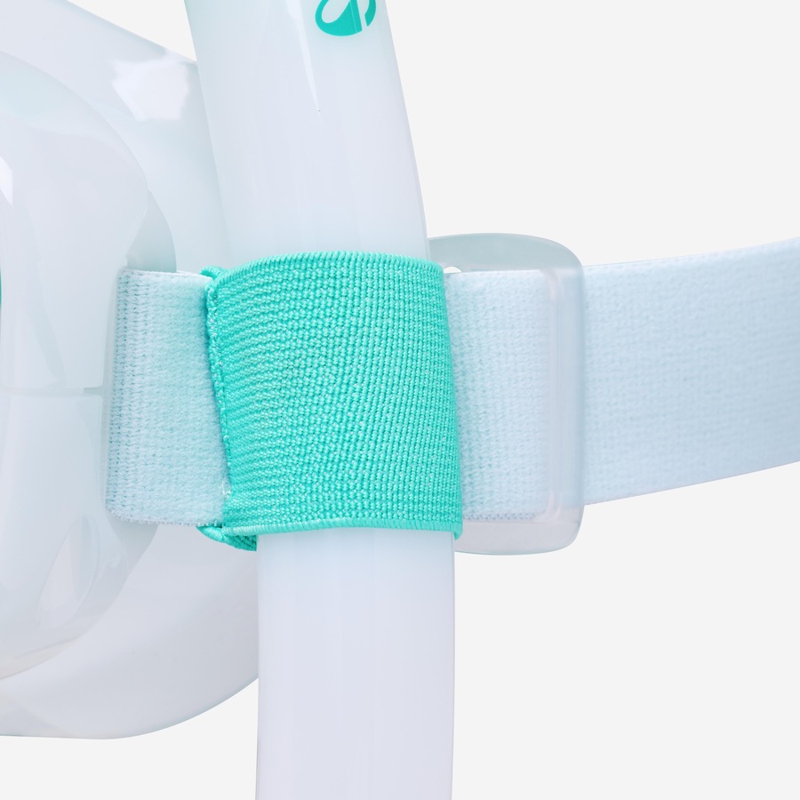 Decathlon Kids’ Snorkelling Comfort Anti Fog Mask Dry Top Snorkel Set, 100 White