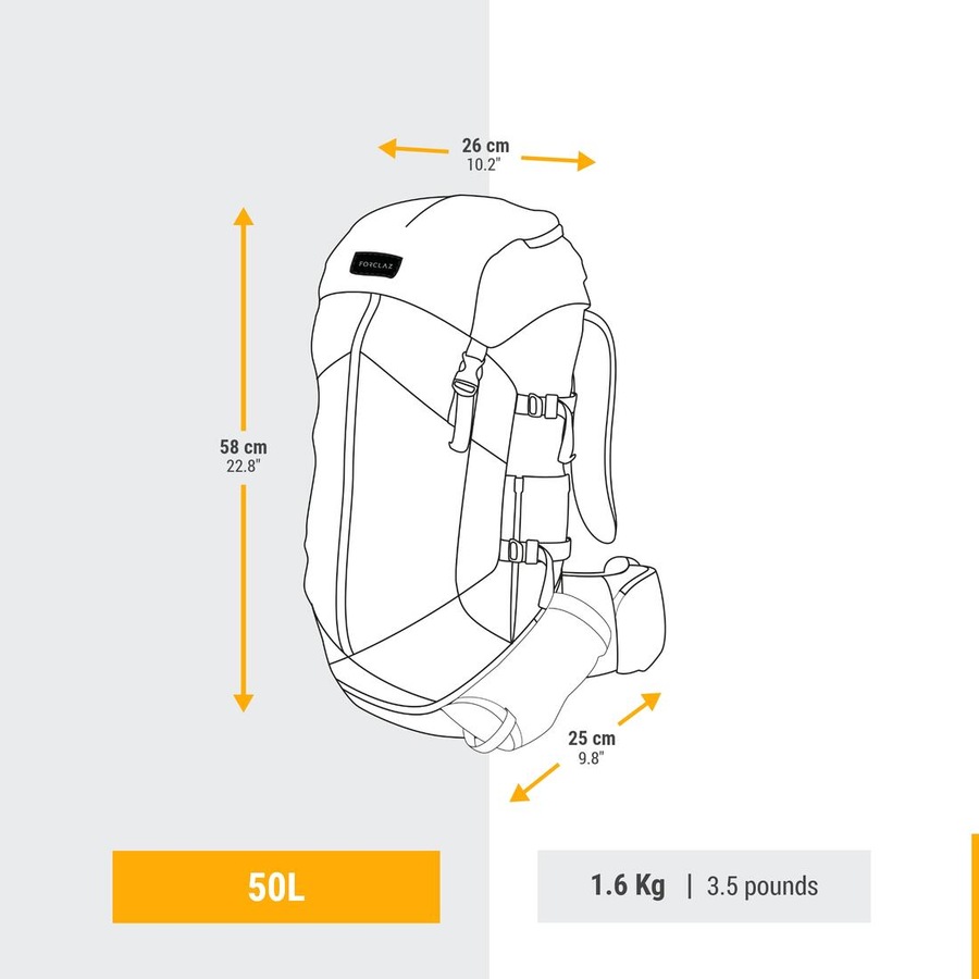 Simond Women'S Trekking 50 L Backpack Mt100 Easyfit