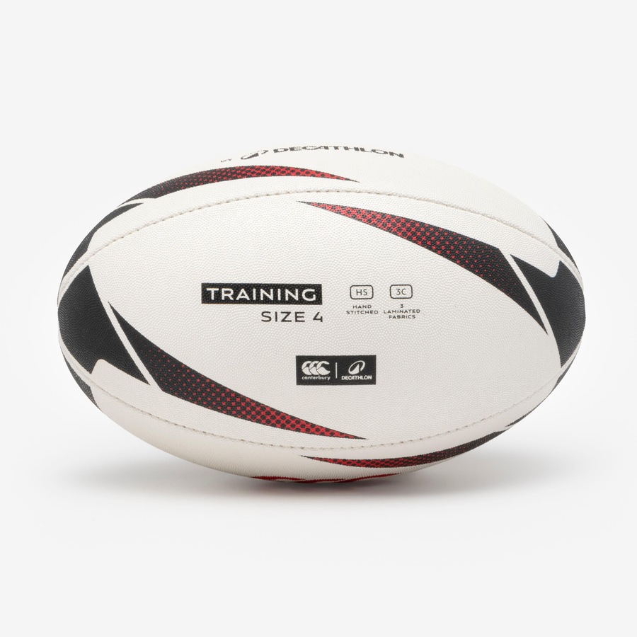 Offload Size 4 Rugby Training Ball Black & Red